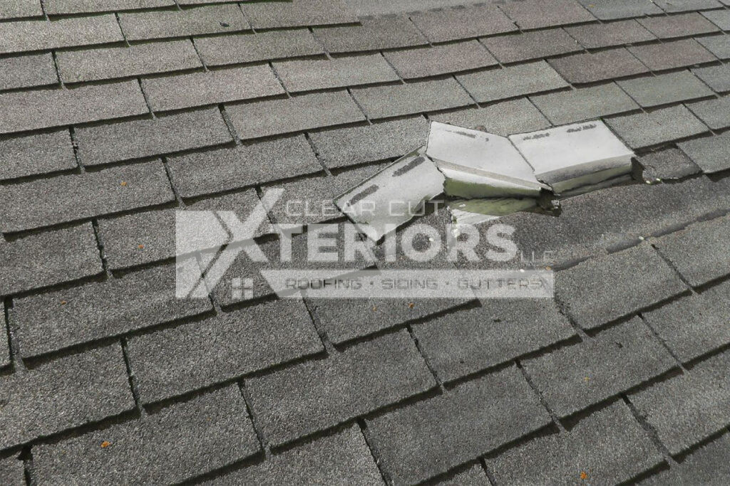 Missing or damaged shingles